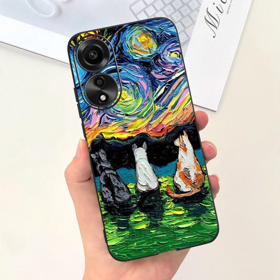 For OPPO A78 Case Oppo A78 4G CPH2565 Cute Fashion Candy Color Soft Silicone TPU Phone Back Cover For OppoA78 A 78 4G 2023