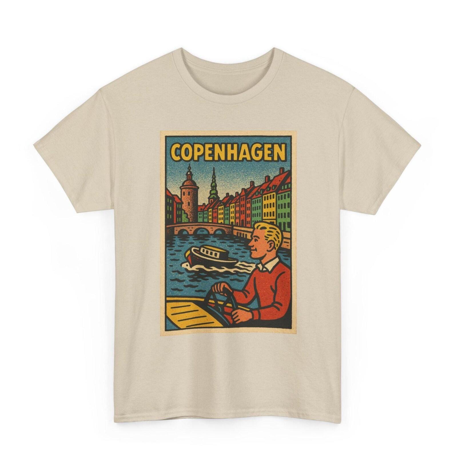 Copenhagen T-Shirt Unisex: Retro Denmark Tee M