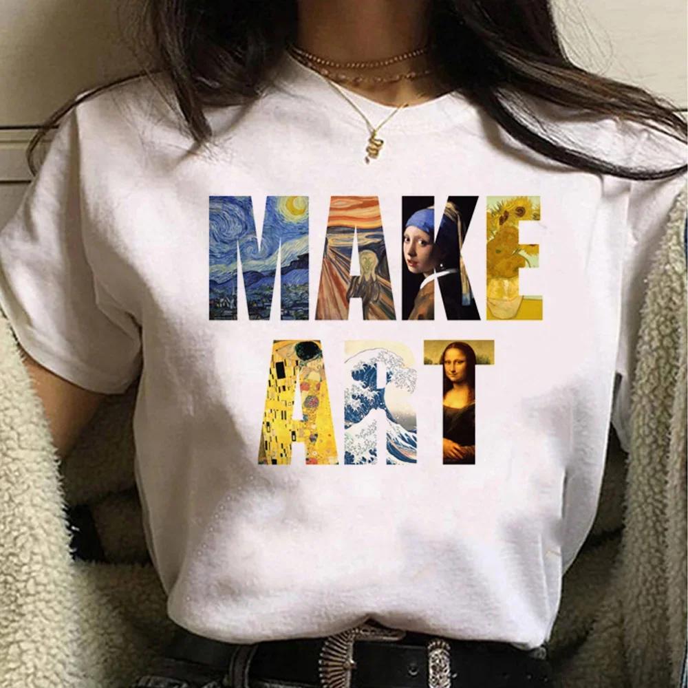 Lustiges Mona Lisa Bild T-Shirt Damen Spoof Grafik T-Shirts Humorvolle Streetwear Tops Sommer Y2k Damen Bluse Kawaii Kleidung