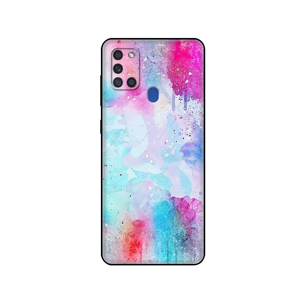 Black tpu Case For Samsung Galaxy A50 50S A30S A10 A01 A11 A21S A31 A41 A51 A71 M21 M30S S10LITE NEW design beautiful watercolor