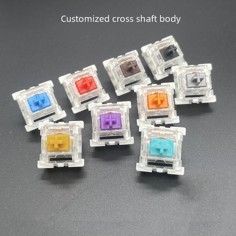Gote Staubdichter Mechanischer Tastaturschalter - Lila, Blau, Schwarz, Rot, Gold, Orange, Silber, Hot-Swappable, Kreuz-Stativ-Schaft.