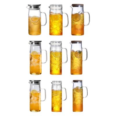 Efficient Glass Water Jugs Borosilicate Design Glass Carafe with Lid for Hot and Cold Beverages Ideal for Entertaining