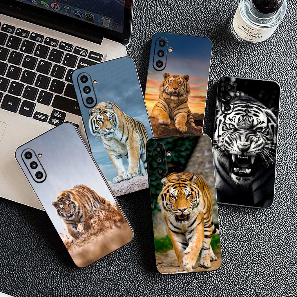 Soft Cover for Samsung Galaxy A05 A06 A14 A50 A51 A52 A12 A13 A17 A70 A07 A25 A26 A56 A23 M53 Coque Phone Case Tiger Lion Art
