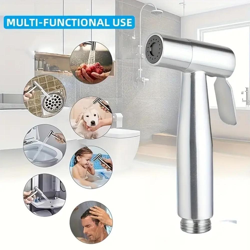 Handheld Bidet Sprayer with Bracket Holder 59in ABS Flexible Telescopic Shower Hose for Water Plumbing Toilet Bidet Sprayer Gun