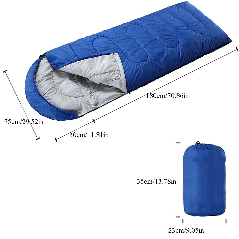 700G Single Person Ultralight Envelope Adult Sleeping Bag Indoor and Outdoor Camping Warm Portable Hollow Cotton Emergancy