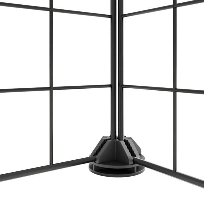 3114049 vidaXL Cage animaux de compagnie à 8 panneaux Noir 35x35 cm Acier