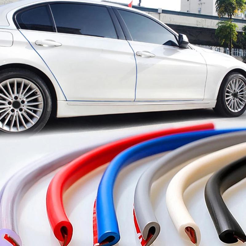Heavy-Duty Rubber Door Edge Protector - 5M Universal U-Channel Trim with Anti-Collision Design