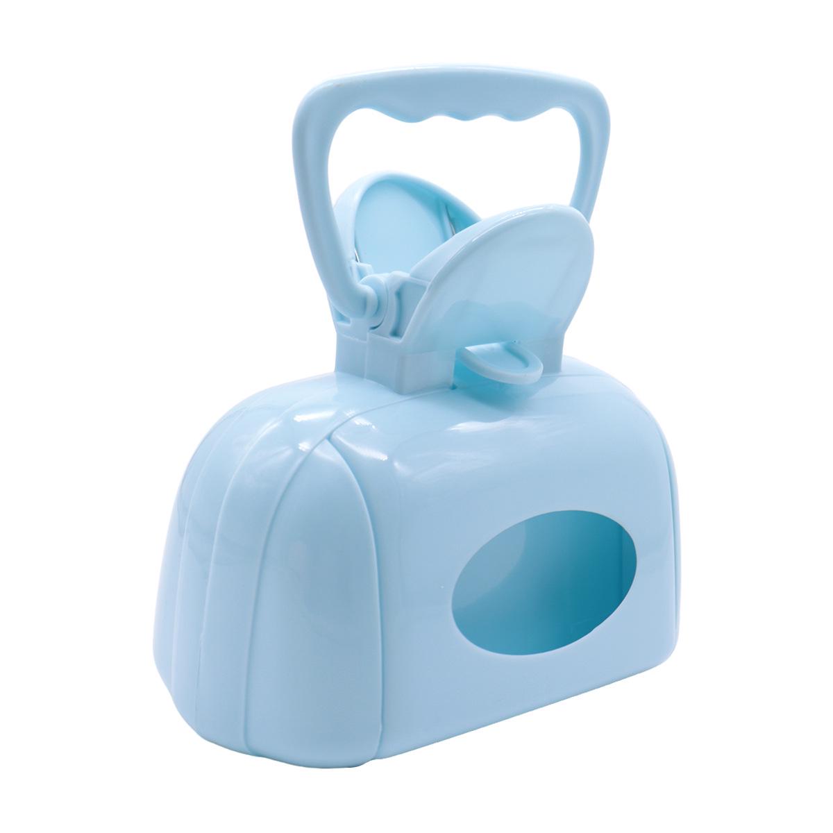 Pet Poop Scooper: Long Handle, Portable Dog Waste Picker for Outdoor Walks синий