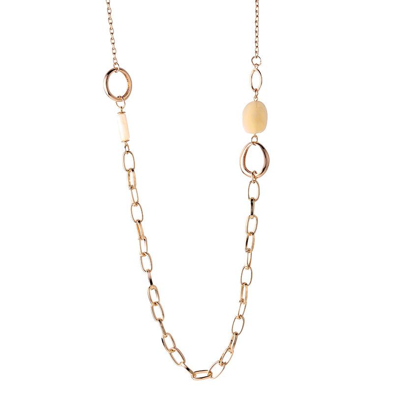 Women'S Long Sweater Chain Versatile Geometric Fashion Simple Wind Metal Necklace