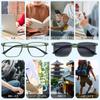 Green Glasses with Blue Light Blocking and Magnetic Polarized Lenses Glasses for Outdoor and Driving [OCCI CHIARI] Square-Shaped - Men's Reading,