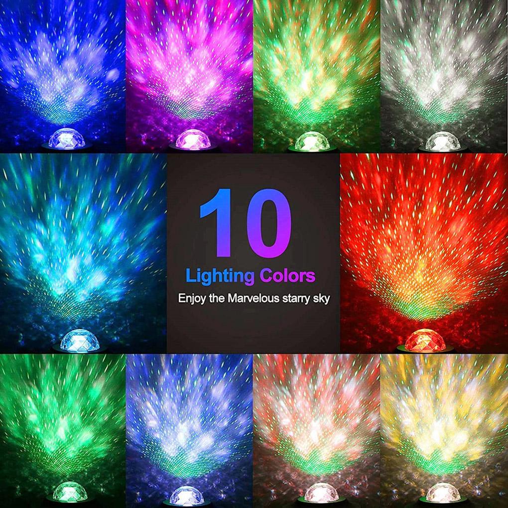 Projector Light RGB Starry Projector Lamp Bluetooth Remote Control Music Projecting Lightr for Bedroom Decoration Birthday Gift