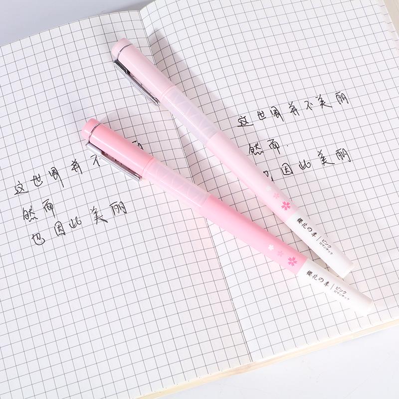 Korean Cherry Blossom Cute Neutral Black Pen 0.5mm for Students