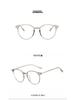 Korean Style TR90 Round Anti-Blue Light Glasses - Lightweight Retro Frame, Prescription-Compatible