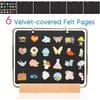 Pin Collection Storage Calendar Badge Earring Display Organiser 6 Pages Large Capacity Brooch Holder for Household Use
