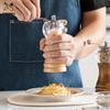 2 Ein Licht/Dunkles Gummiholz Manuelle Pfeffermühle Luxus-Set, Keramisches Mahlwerk Wiederverwendbare Gewürzflasche Küche, Restaurant Zuhause Meersalzmühle