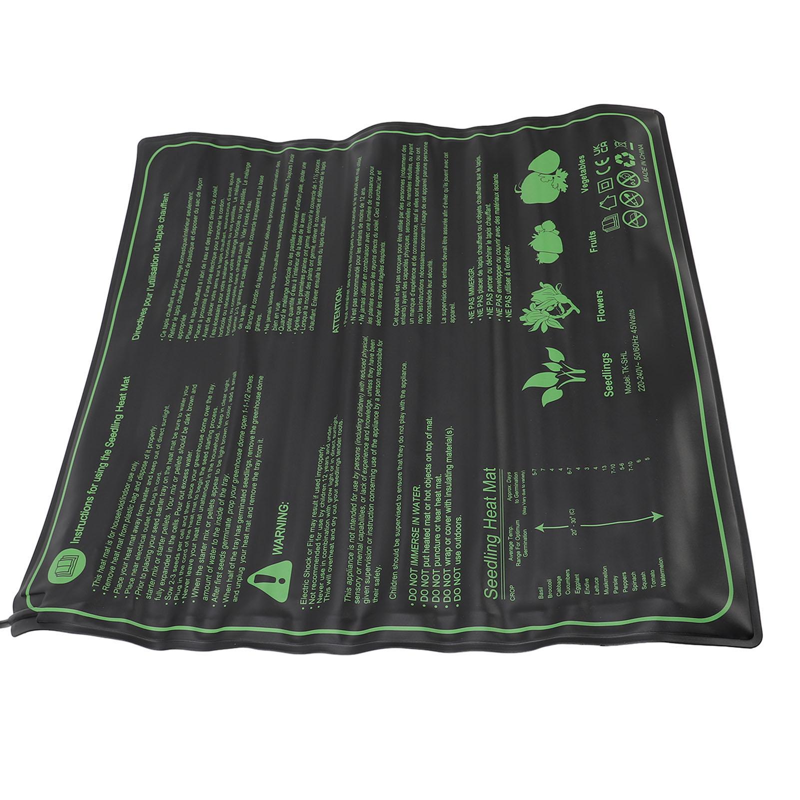 

20x20 дюймов рассадный нагревательный коврик PU гидропонный нагревательный коврик для растений нагревательный коврик для проращивания семян вилка США EU Plug