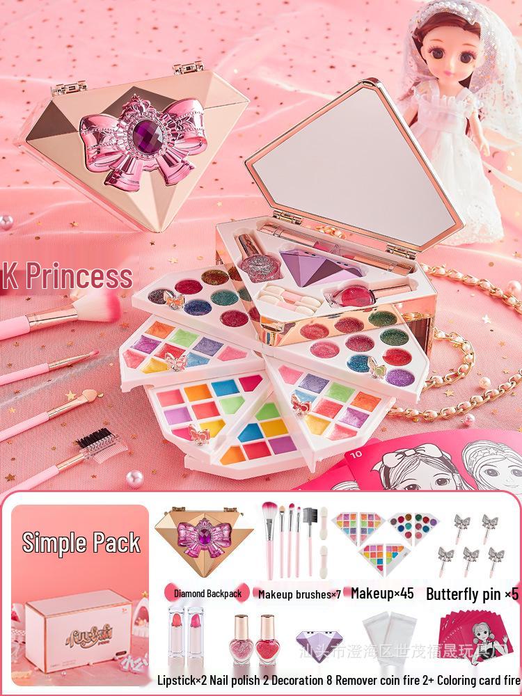 

Детский нетоксичный набор для макияжа: Губная помада и аксессуары для кукольного домика для детей 4-8 лет