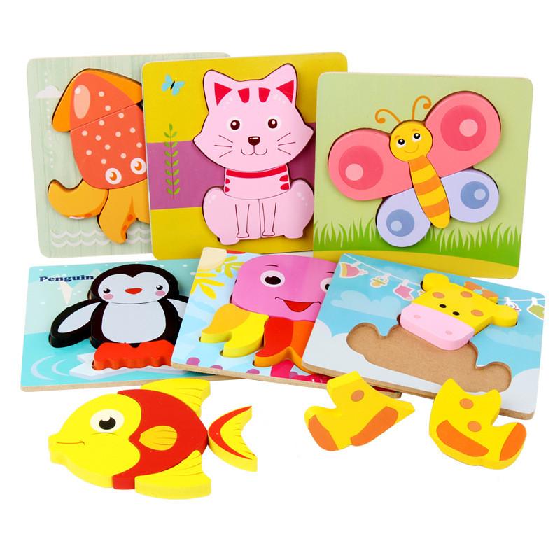 Childrens Wooden 3d Butterfly Puzzle Blocks With Handeye Coordination Development For Early Learning