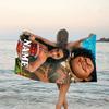 1pc Princess3 Beach Towel with Custom Name, Beach/Swimming/Bath/Picnic/Camping Towel, Suitable for Seaside Beaches