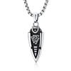 Vintage Stil Nordisch Odin Speer Anhänger Trendig Edelstahl Gungnir Pfeilspitze Halskette Herren Wikinger Rune Valknut Amulett Schmuck