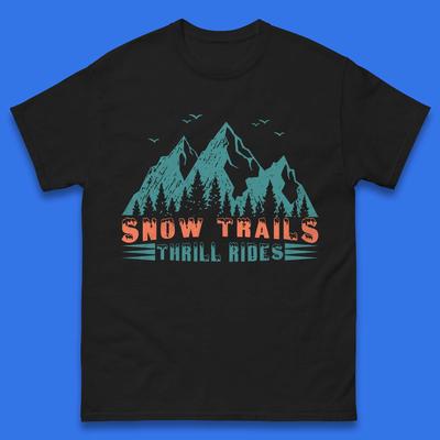 Snow Trail Thrill Rides Mens T-Shirt Womens Tops Tees
