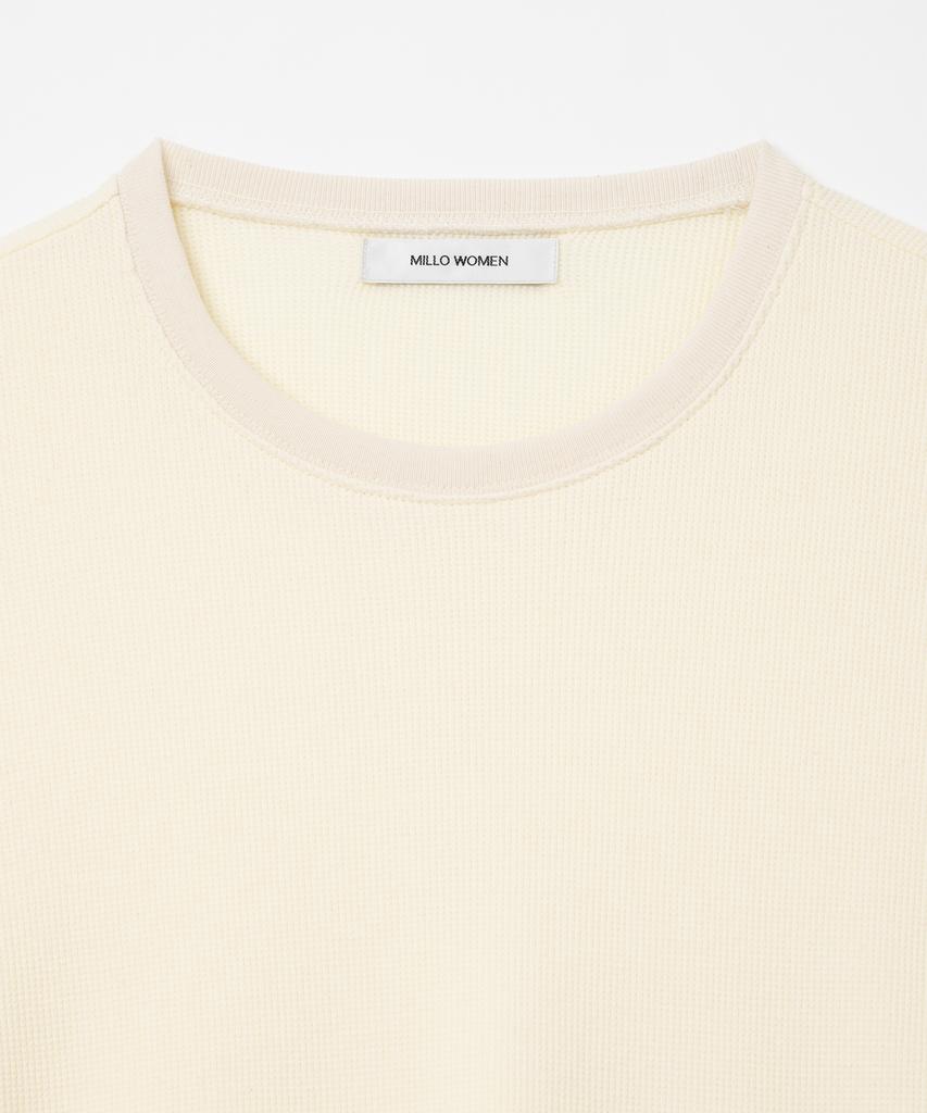 MILLO WOMEN Floral Loose T-Shirt [Cream]