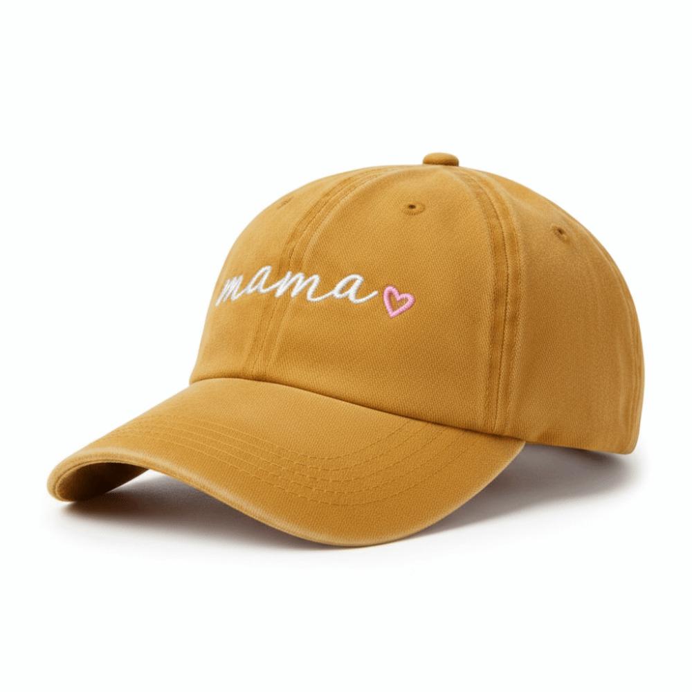 Adjustable dad mama mini Love Caps Washed Cotton Embroidery Baseball Cap Gifts