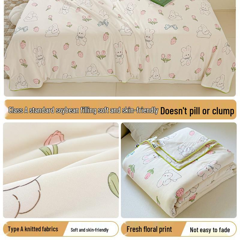 Leichte Baumwoll-Kinderbettdecke - Maschinenwaschbare Sommerdecke