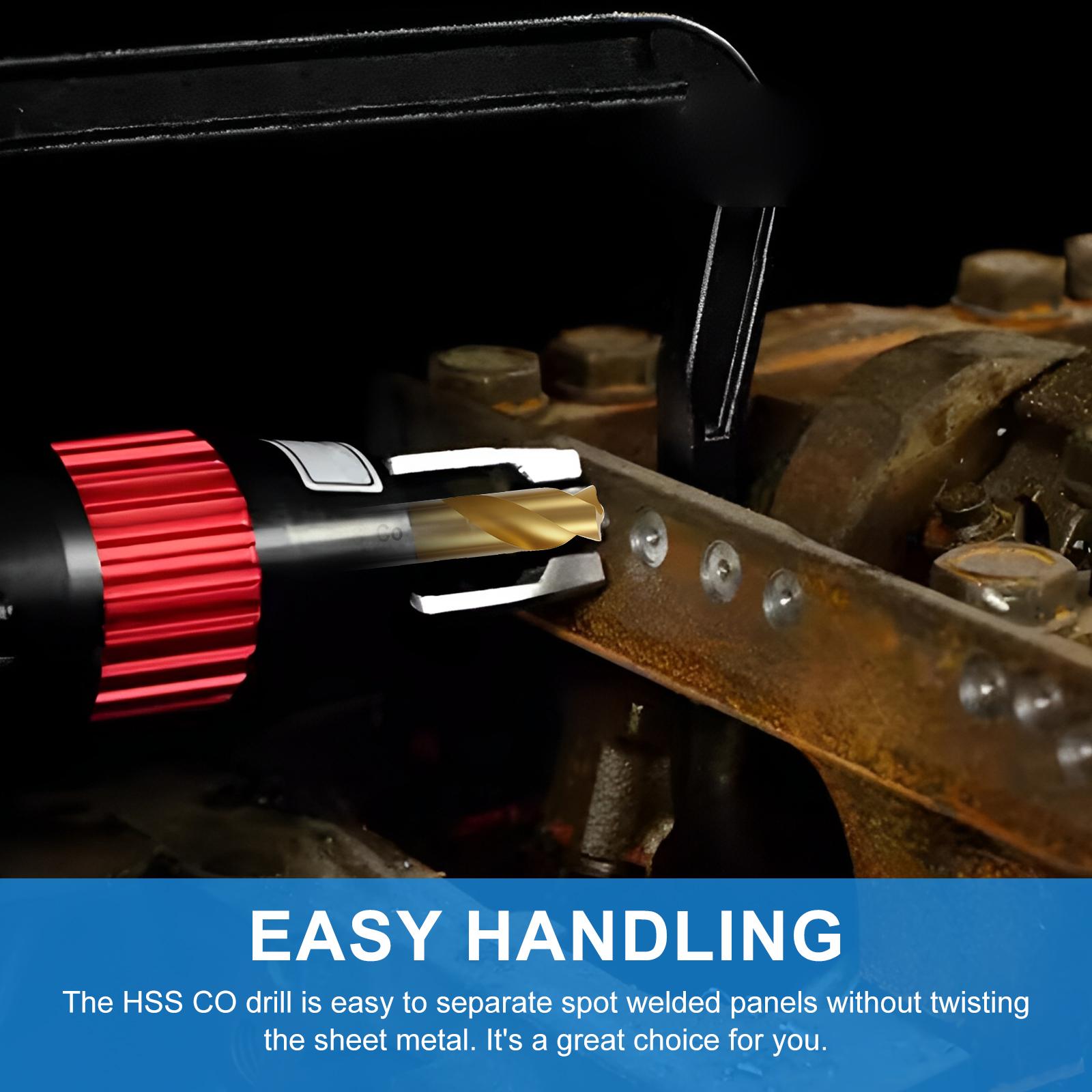 3Pcs HSS Spot Weld Drill Bit High Speed Steel Cobalt Spot Welding Cutter Drill Bit Easy Separation Spot Welded Panel 6.5/8/10mm
