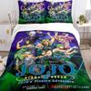 JOJO Anime Print Three Piece Bedding Set Fashion Article Boys Or Adults For Beds Quilt Covers Pillowcases Bedding Set Gift