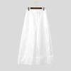 INCERUN Mens Sheer Patchwork Trousers See Through Mesh Organza Loose Party Clubwear Wide Leg Pants