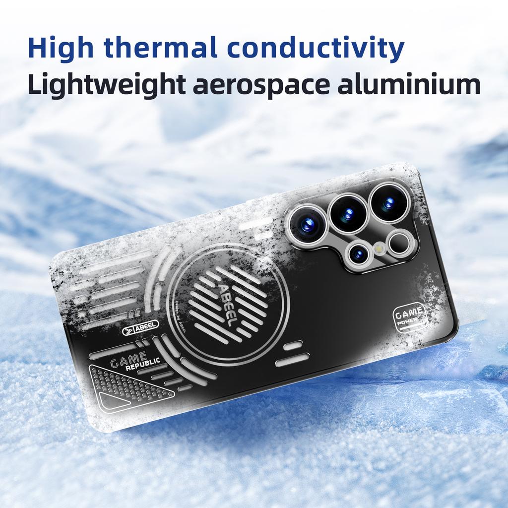 ABEEL For Samsung Galaxy S26 Ultra Magnetic Case Aluminium Alloy + PC + TPU Hollow Heat Dissipation Phone Cover