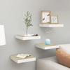 VidaXL Wall Shelves 4 Pcs Oak and White 23x23.5x3.8 Cm MDF