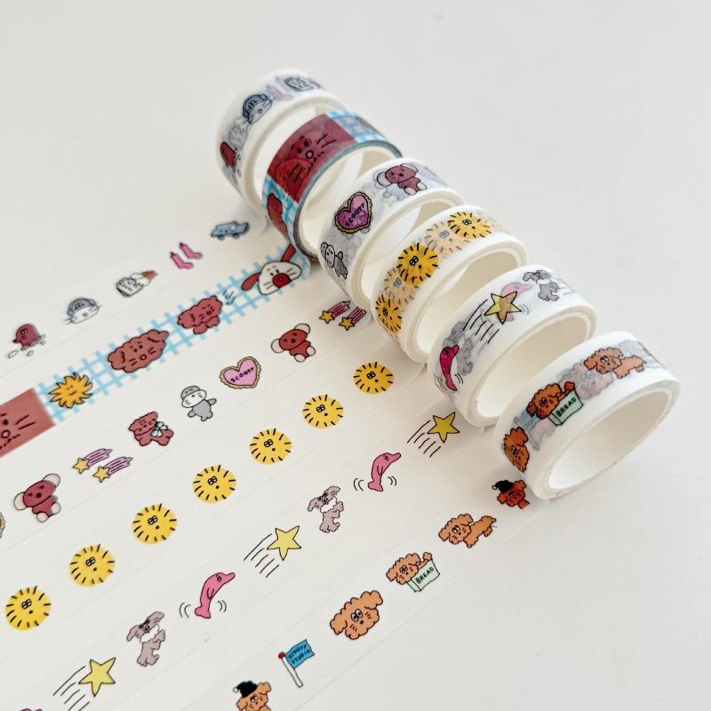 Ins Derselbe Hund Delfin Süßes Mädchen Herz und Papierband Handkonto Fotoalbum Tagebuch DIY