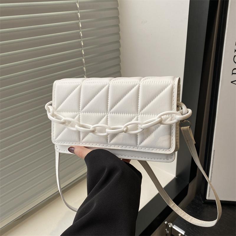 Женская сумка через плечо Shangxin 2025 новая модная портативная маленькая квадратная сумка простая ромбовидная популярная сумка-мессенджер