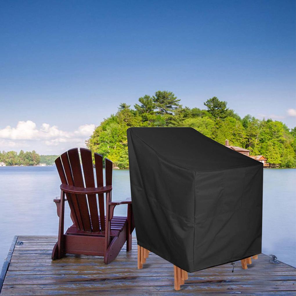 Chair Cover Waterproof Buckle Outdoor Seat Cover Foldable Oxford Cloth Patio Lounge