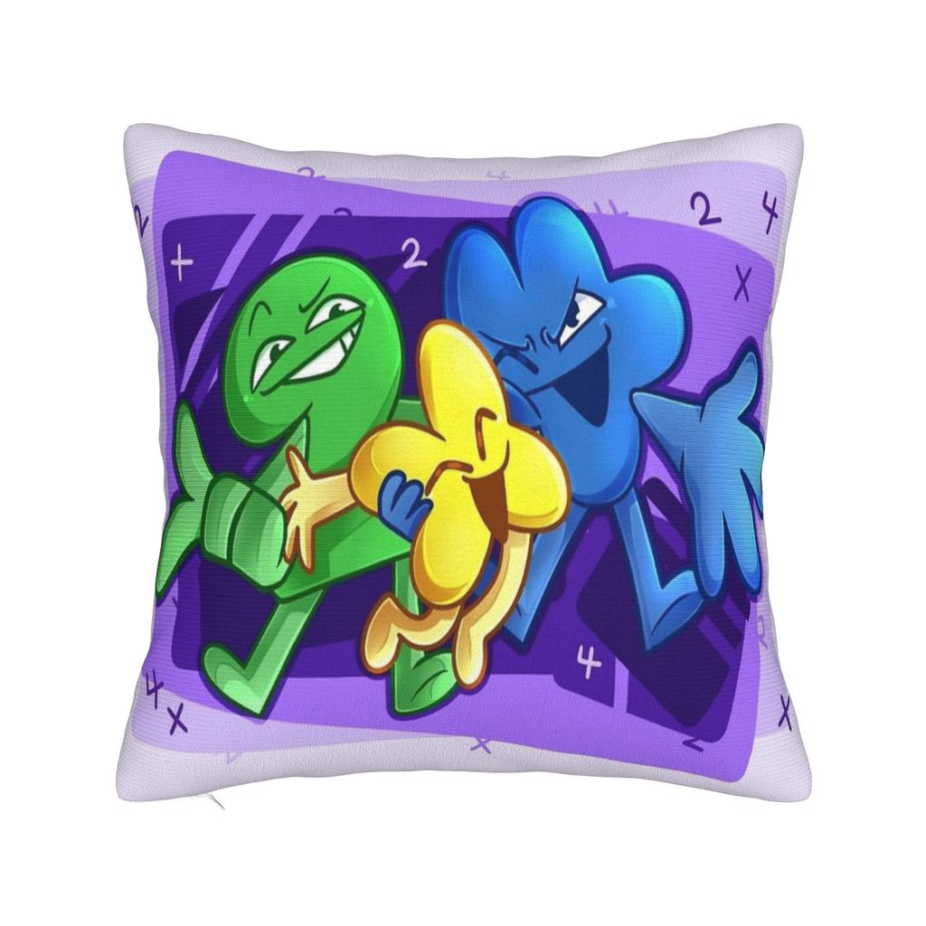 BFDI Inanimate Cartoon Pillowcase Cushion Cover Decoration Battle for Dream Island Pillow Case Cover Home Drop Shipping 40X40cm