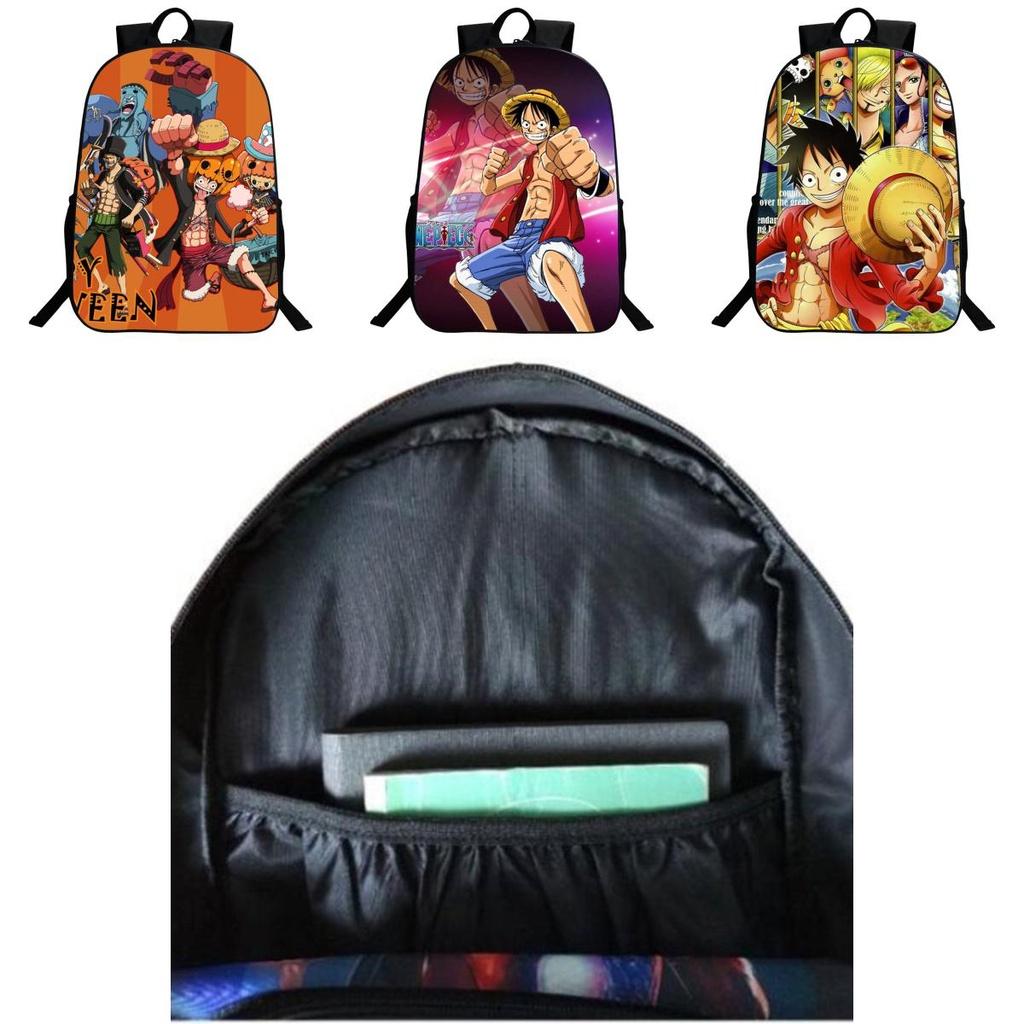 Elegante Anime One Piece Monkey D. Mochila Luffy com Alças de Ombro Ajustáveis