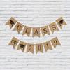 Class of  Jute Burlap Graduation Party Banner Classroom Decoration Backdrop Cotton Linen Banner