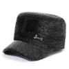 Casual Baseball Cap Winter Men's Dad Grandpa Outdoor Windproof Ear Protector Cap Fleece Thick Cotton Cap
