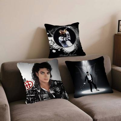 M-Michael Jackson Cuscino da Ufficio Federa Cuscino per Auto 45X45CM Federa Cuscino Lombare Federa Cuscino per Divano