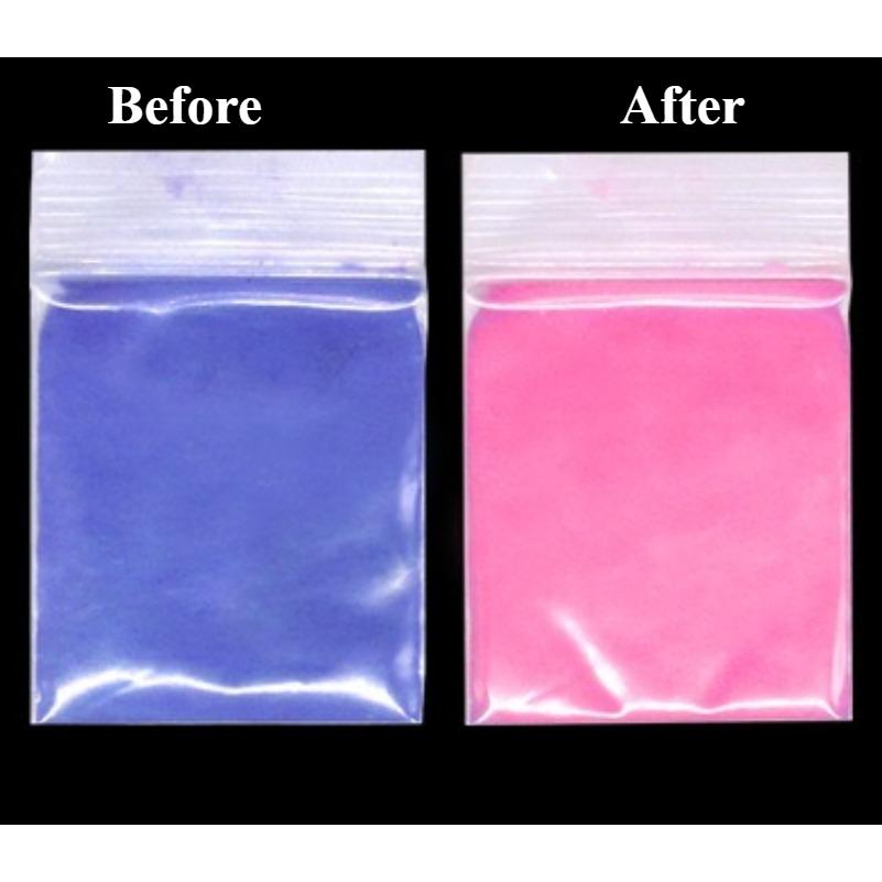 

10 цветов термохромный пигментный порошок – Активируемый температурой, меняющий цвет тепловой порошок для поделок, ногтей и DIY проектов небесно-голубой