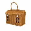 Rectangular Storage Basket with Lid Portable Box Handle Handwoven