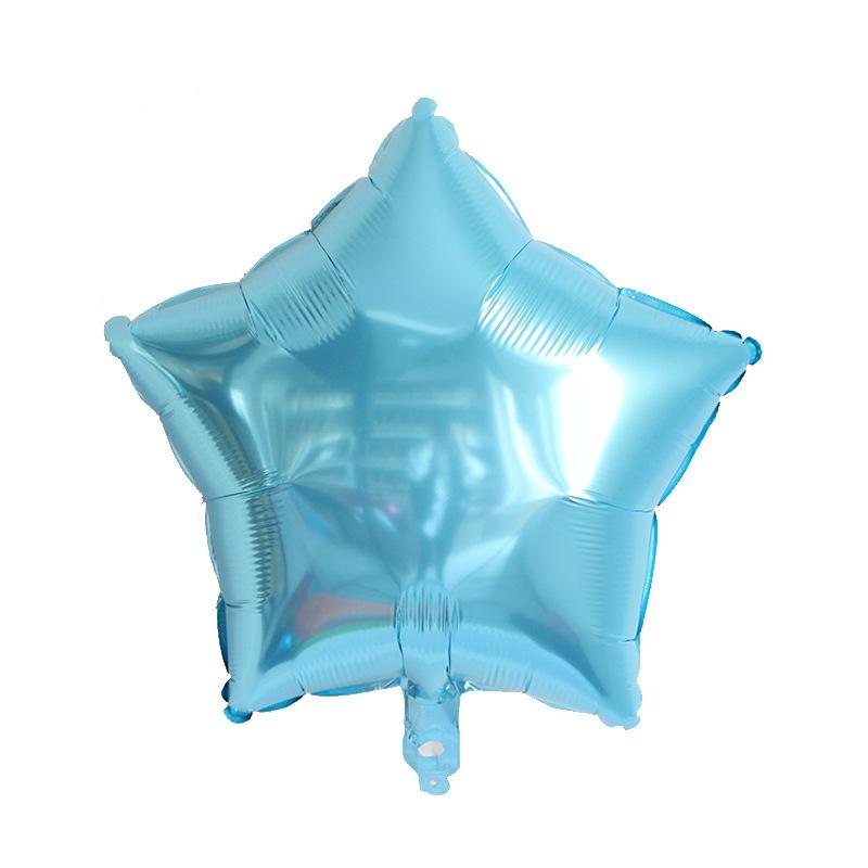 18 Zoll Einfarbig Pfirsichherz Pentagramm Ballon Geburtstag Hochzeitsfeier Dekoration Stern Aluminiumfolie Gas