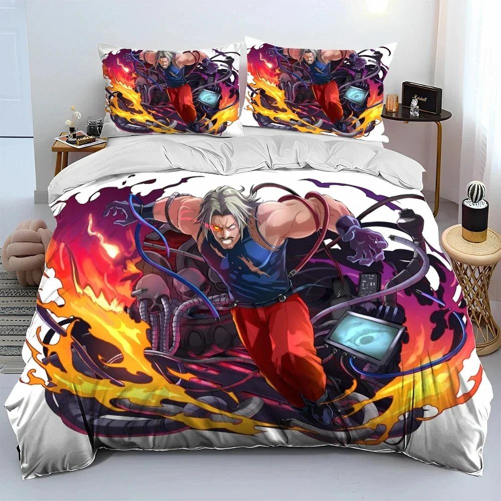 3D Print King of Fighters Retro Game Bedding Set Duvet Cover Bed Set Quilt Cover Pillowcase Comforter King Queen Size Boys Adult