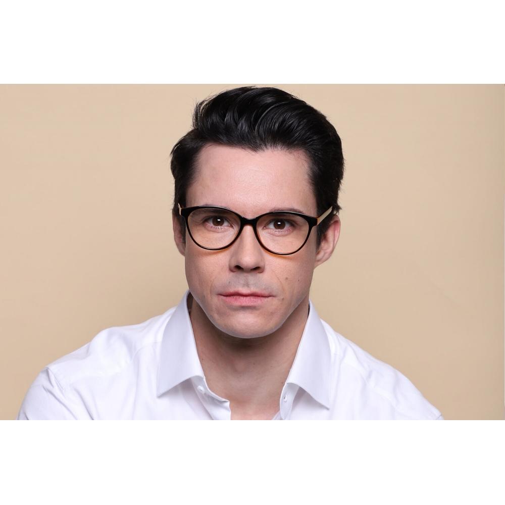 Full Rim Oval Shiny Black Brighten Brown Smartbuy Collection Sunny Cp126g Fashion Unisex Eyeglasses