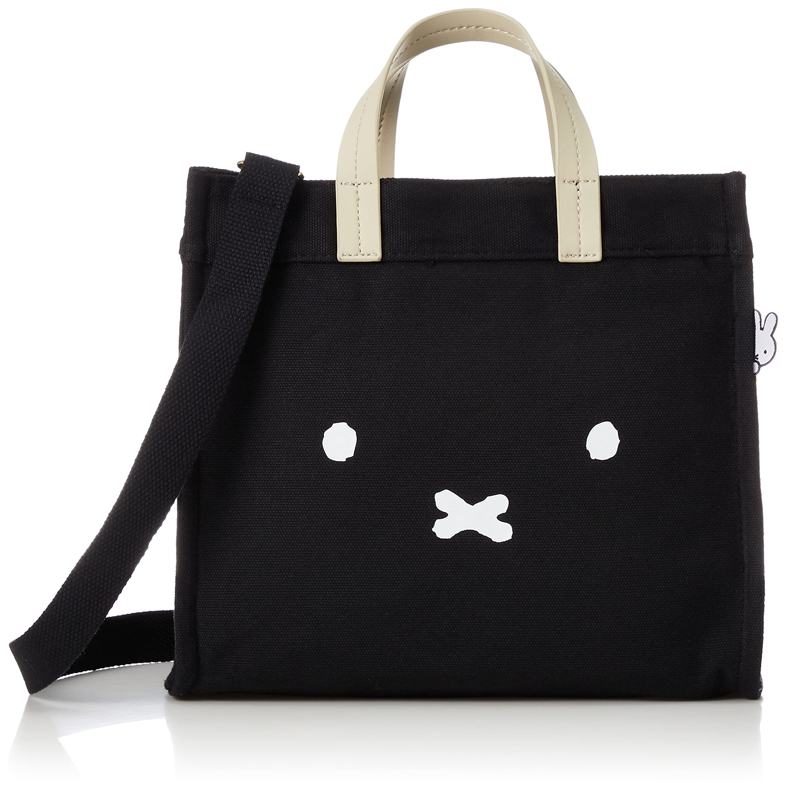 

2WAY Tote Bag Handbag M Size HAP6033 miffy B98 Face Black [Hapitas] Women s