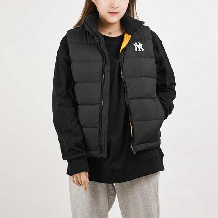 MLB New York Yankees Modische Warme Fleece Freizeit Daunenweste Unisex Weste Schwarz 31DV01061-50L