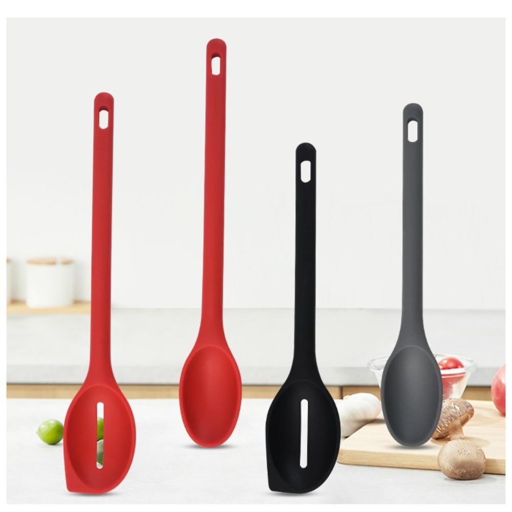 

4pcs 24/30 CM Cooking Set Black/Red/Grey Extended Handle Mixing Spoon Kitchen Cooking Tools Bakery