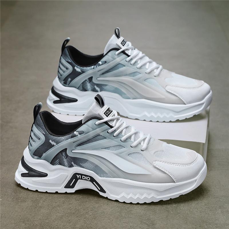 

Popular mesh sports running shoes men s casual deodorant breathable heightening dad shoes wear-resistant non-slip soft-soled basketball shoes 44